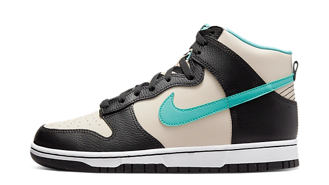 Nike Dunk High EMB Beige Black Washed Teal product photo