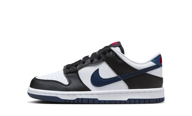 Nike Dunk Low Black White Midnight Navy (GS) product photo