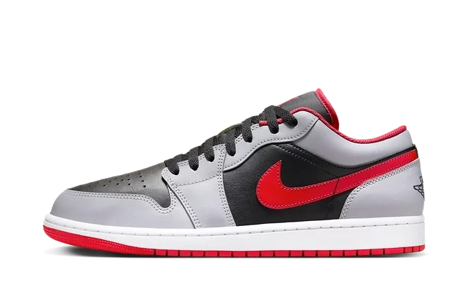 Photo du produit Jordan 1 Low Black Light Smoke Grey Gym Red