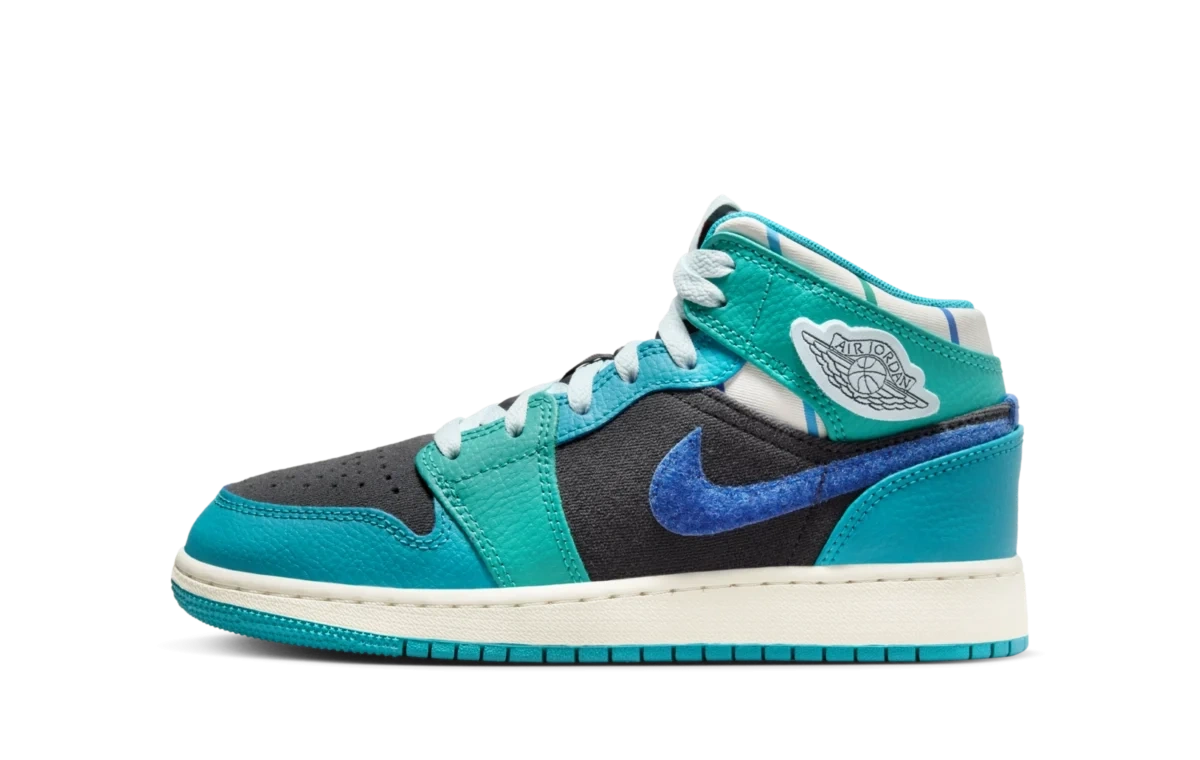 Photo du produit Air Jordan 1 Mid SS 'Glacier Blue' (GS)