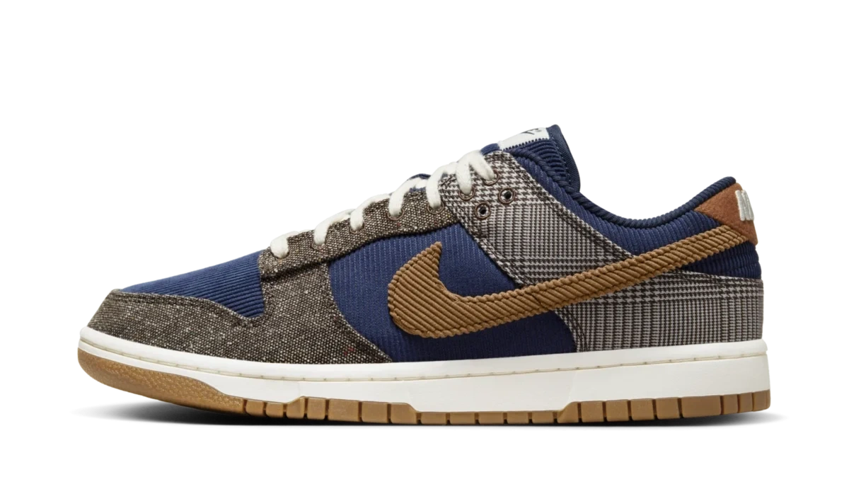 Nike Dunk Low Tweed Midnight Navy Corduroy product photo