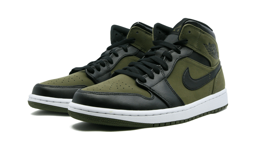 Jordan 1 Mid Olive Canvas 554724 301 Woovin