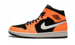 Jordan 1 Mid Black/Orange Peel