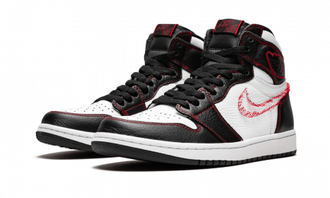 Jordan 1 Retro High Defiant White Black Gym Red