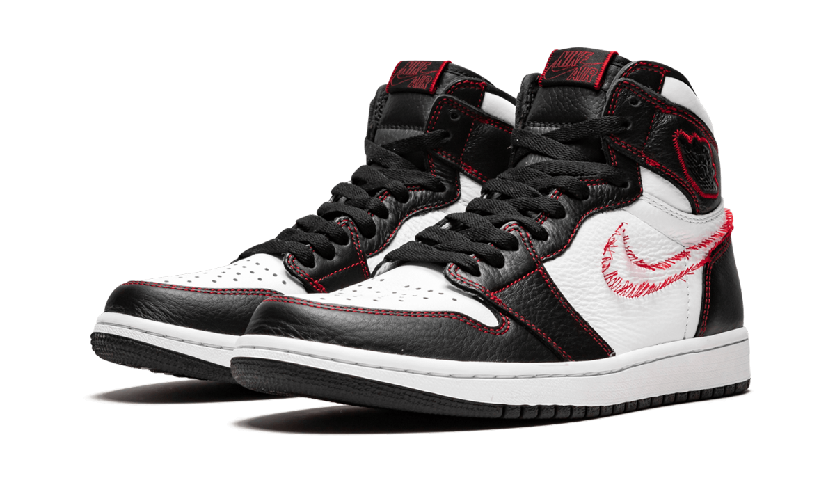 Jordan 1 Retro High Defiant White Black Gym Red