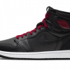 Jordan 1 Retro High Black Satin Gym Red