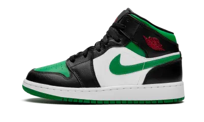 Jordan 1 Mid Green Toe (GS)