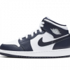 Jordan 1 Mid White Metallic Gold Obsidian (GS)