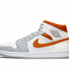 Jordan 1 Mid Starfish Pure Platinum