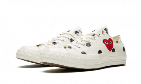 Converse Chuck Taylor All-Star 70s Ox Comme des Garcons PLAY Polka Dot White