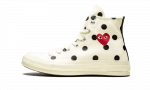 Converse Chuck Taylor All-Star 70 Hi Comme des Garcons PLAY Polka Dot White