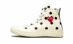 Converse Chuck Taylor All-Star 70 Hi Comme des Garcons PLAY Polka Dot White