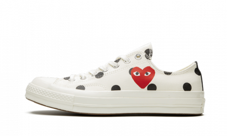 Converse Chuck Taylor All-Star 70s Ox Comme des Garcons PLAY Polka Dot White