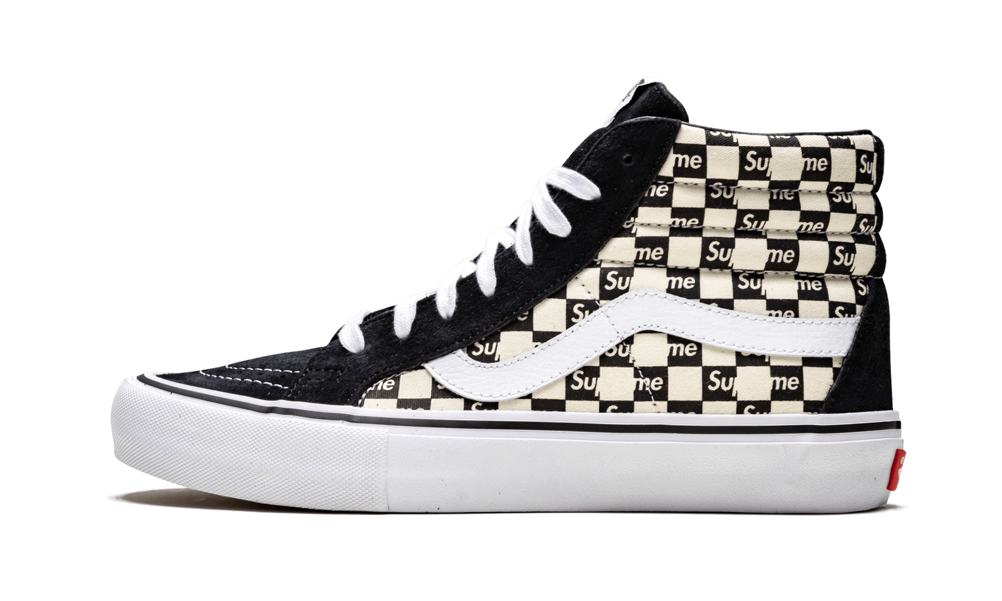 Vans Sk8-Hi Supreme Black Checker Logo