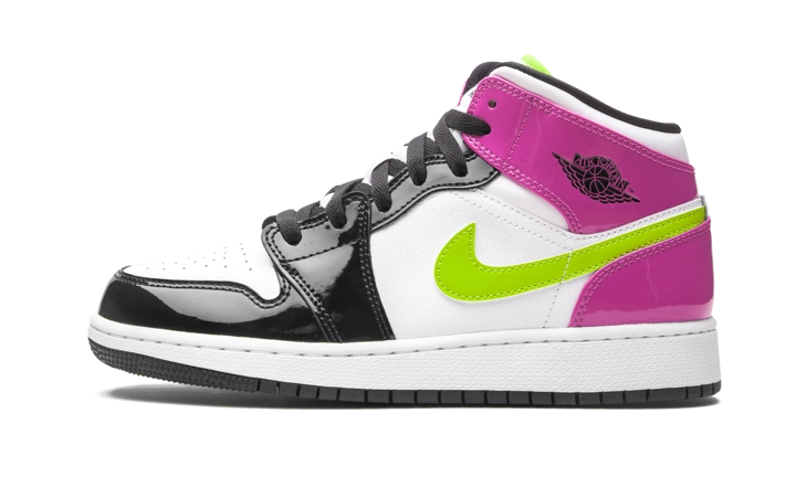 Jordan 1 Mid White Black Cyber Pink