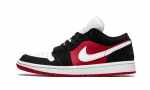 Jordan 1 Low Black White Gym Red (W)