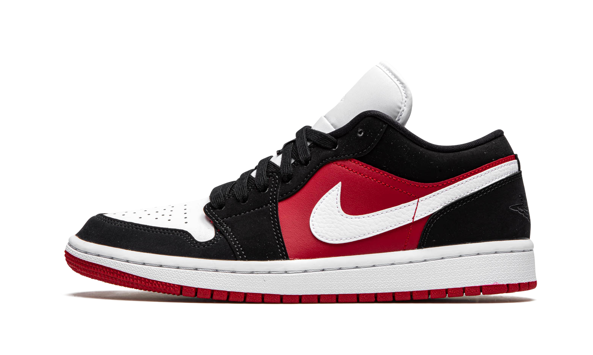 Jordan 1 Low Black White Gym Red (W)