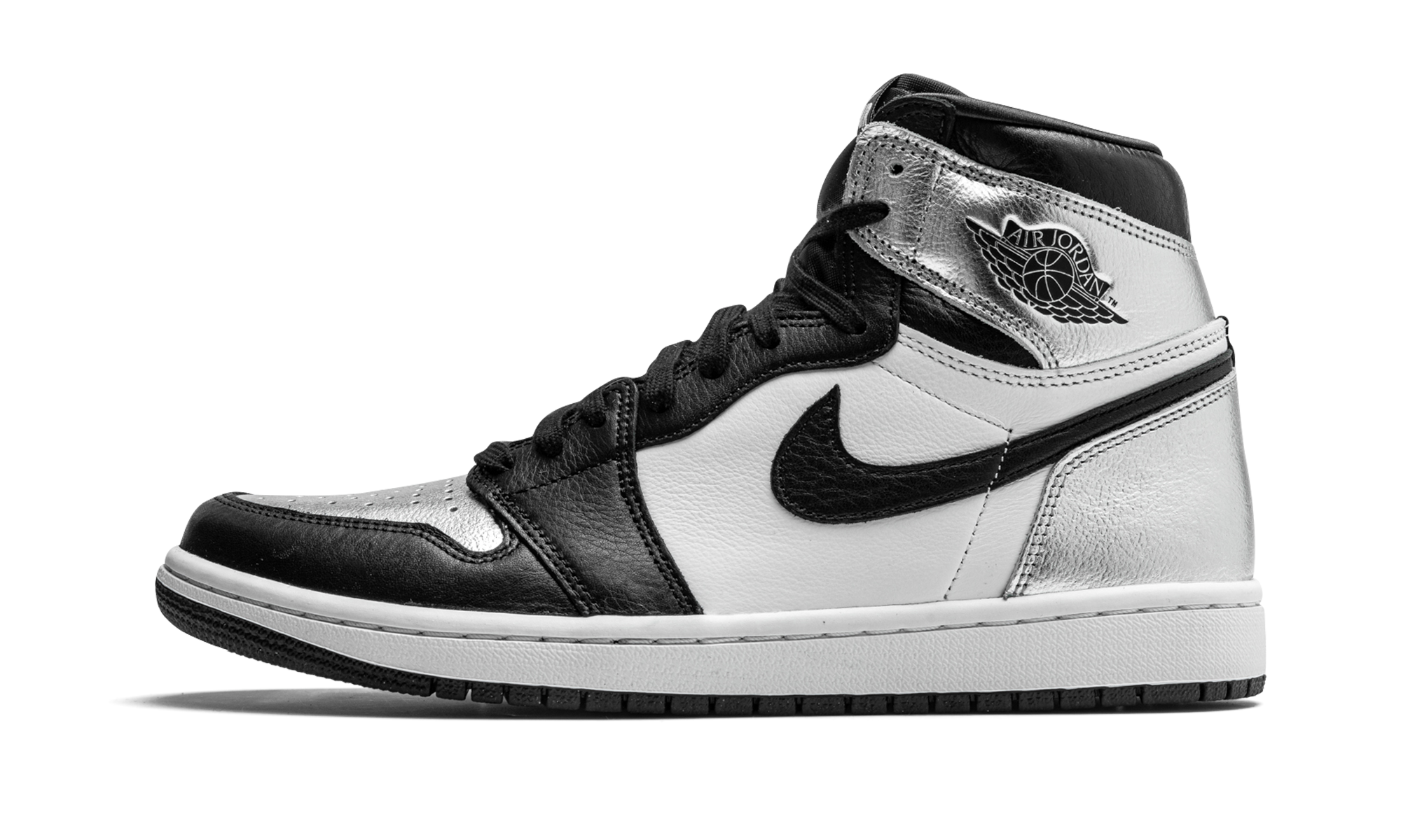 Jordan 1 Retro High Black Silver Toe (W)