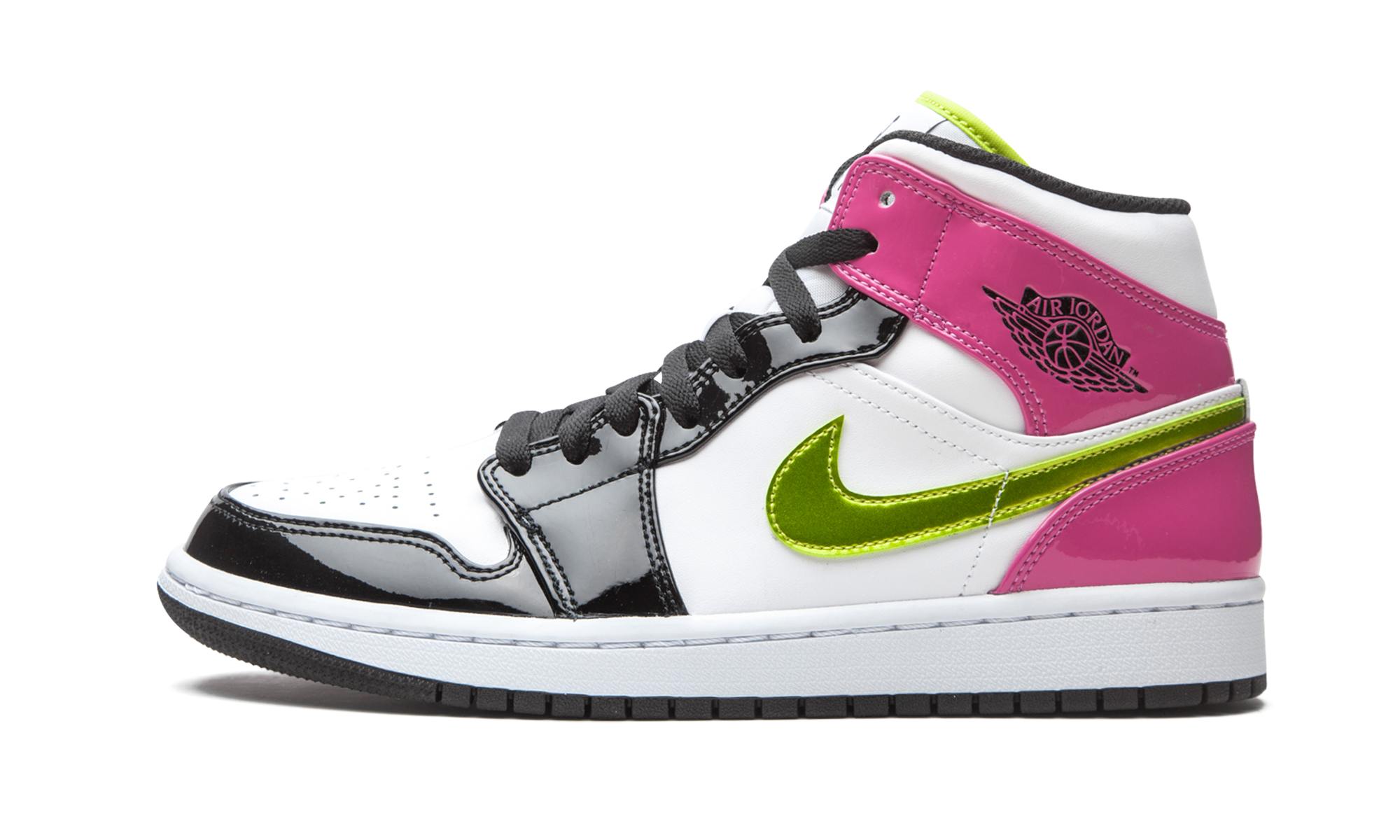 Jordan 1 Mid White Black Cyber Pink