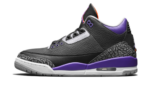 Jordan 3 Retro Black Court Purple