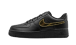 Nike Air Force 1 Black Metallic Gold Removable Swoosh Pack