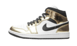 Jordan 1 Mid Metallic Gold Black White