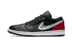 Jordan 1 Low Brushstroke Swoosh Black