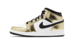 Jordan 1 Mid Metallic Gold Black White (GS)