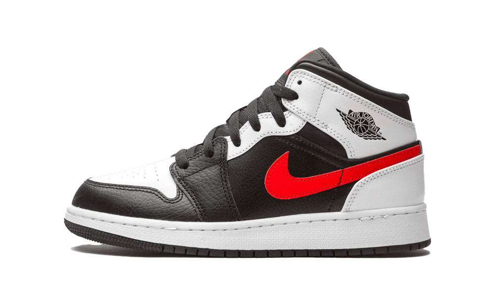 Jordan 1 Mid White Black Chile Red (GS)