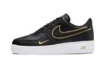 Nike Air Force 1 Low Cut Out Swoosh Black