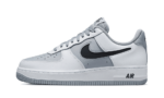 Nike Air Force 1 Low Cut-Out White Grey Black Swoosh