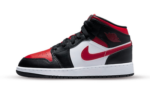 Air Jordan 1 Mid Black Fire Red (GS)