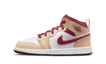 Jordan 1 Mid Light Curry Cardinal (PS)