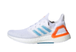 Adidas Ultra Boost 20 White Sharp Blue True Orange