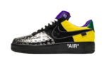 Louis Vuitton Nike Air Force 1 Low By Virgil Abloh Black Metallic Silver