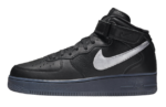 Nike Air Force 1 Mid Prm Black Metallic Silver