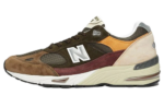 New Balance 991 Olive Burgundy Brown