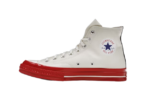 Converse Chuck Taylor All-Star 70 Hi Comme Des Garcons PLAY Egret Red Midsole