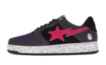 A Bathing Ape Bape Sta Black Grey Pink Suede