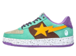 A Bathing Ape Bape Sta Teal Brown Yellow Suede