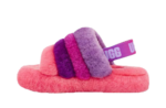 UGG Fluff Yeah Slide Pink Purple Rainbow (Kids)