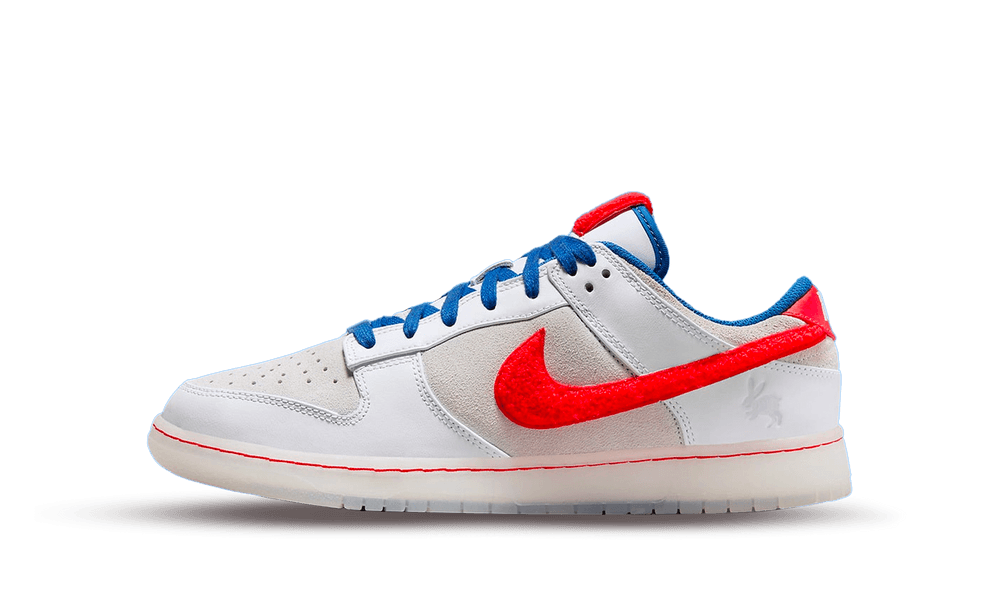 Nike Dunk Low Retro PRM Year of the Rabbit White Crimson Varsity Royal