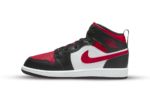 Jordan 1 Mid Black Fire Red (PS)