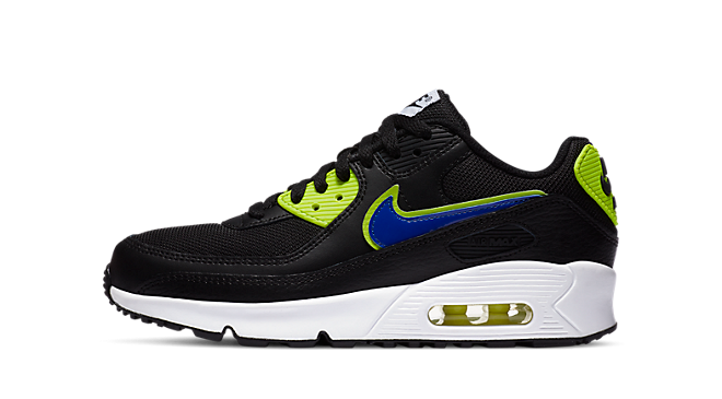 Nike Air Max 90 Black Volt Racer Blue (GS)