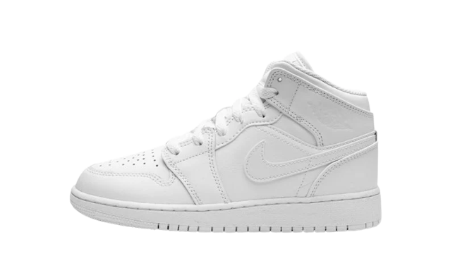 Jordan 1 Mid Triple White (2023) (GS)