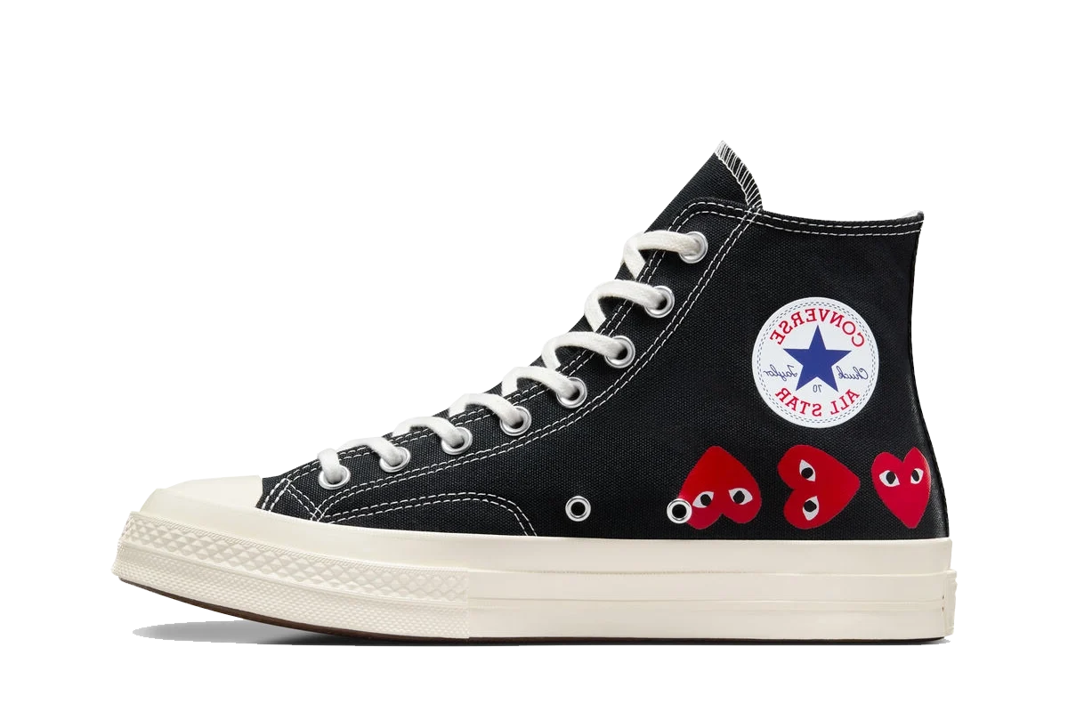 Converse Chuck 70 Hi Comme des Garçons PLAY ‘Black Multi Heart’