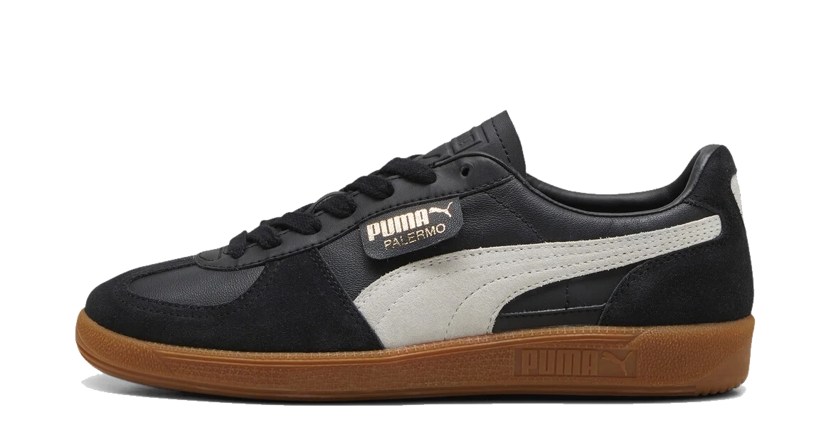 Puma Palermo Leather Black Feather Grey Gum