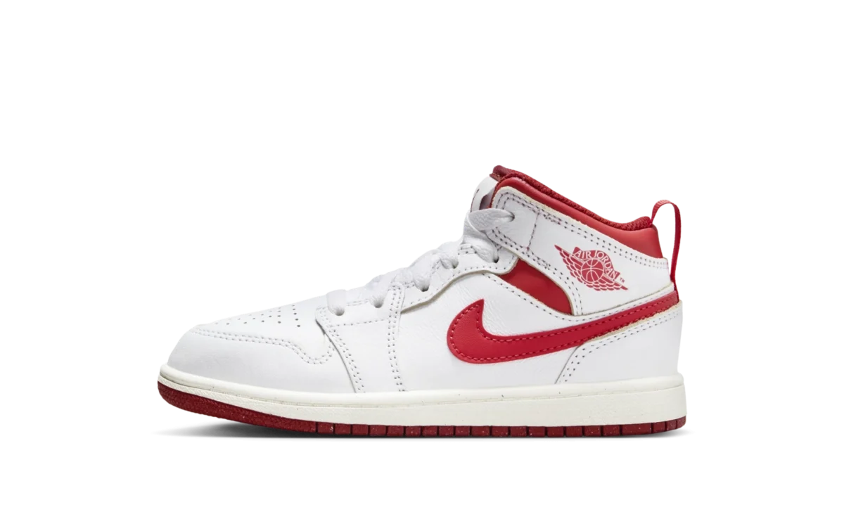 Air Jordan 1 Mid SE ‘White Dune Red’ (PS)