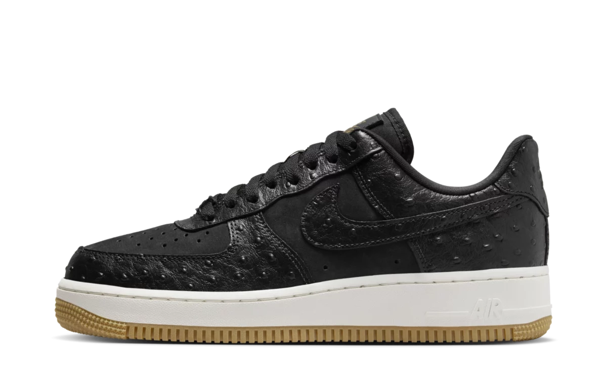 Nike Air Force 1 Low ’07 Black Ostrich Gum (W)