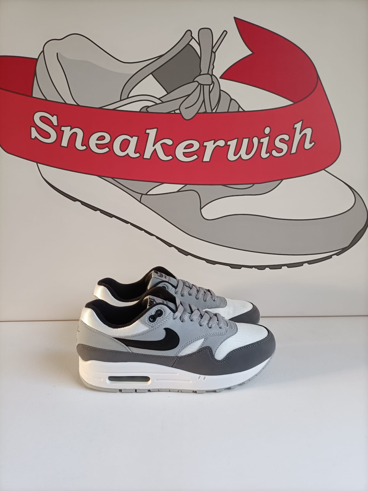 Nike Air Max 1 White Black Wolf Grey